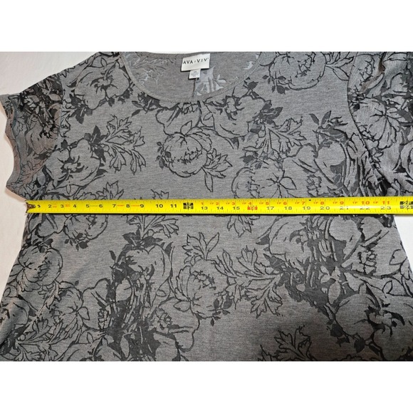 Womens Gray Sheer Floral Soft Grunge Top Romantic Moody Dark Academia Size 2x - Picture 6 of 9